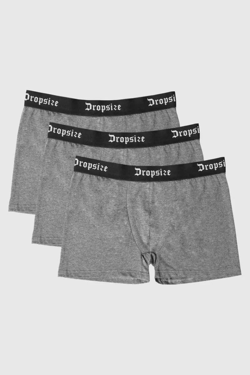 Boxershorts<Dropsize Boxershorts 3'Er Pack Grey Melange