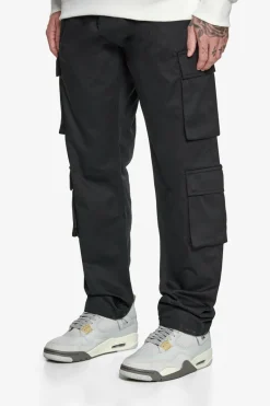 Cargos<Dropsize Double Cargo Pocket Workwear Pants Black
