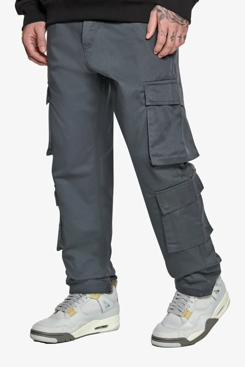 Cargos<Dropsize Double Cargo Pocket Workwear Pants Grey