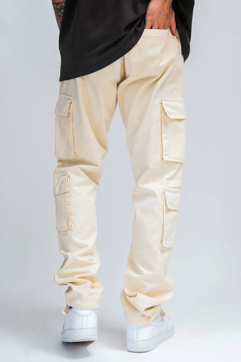 Cargos<Dropsize Double Pocket Cargo Pant Beige