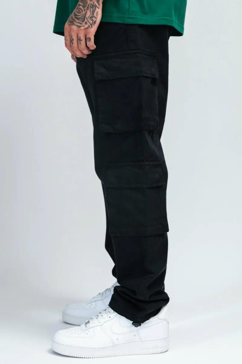 Cargos<Dropsize Double Pocket Cargo Pant Black