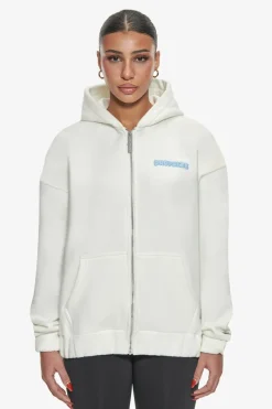 Frauen<Dropsize Essential Crew Zip Hoodie Cream White