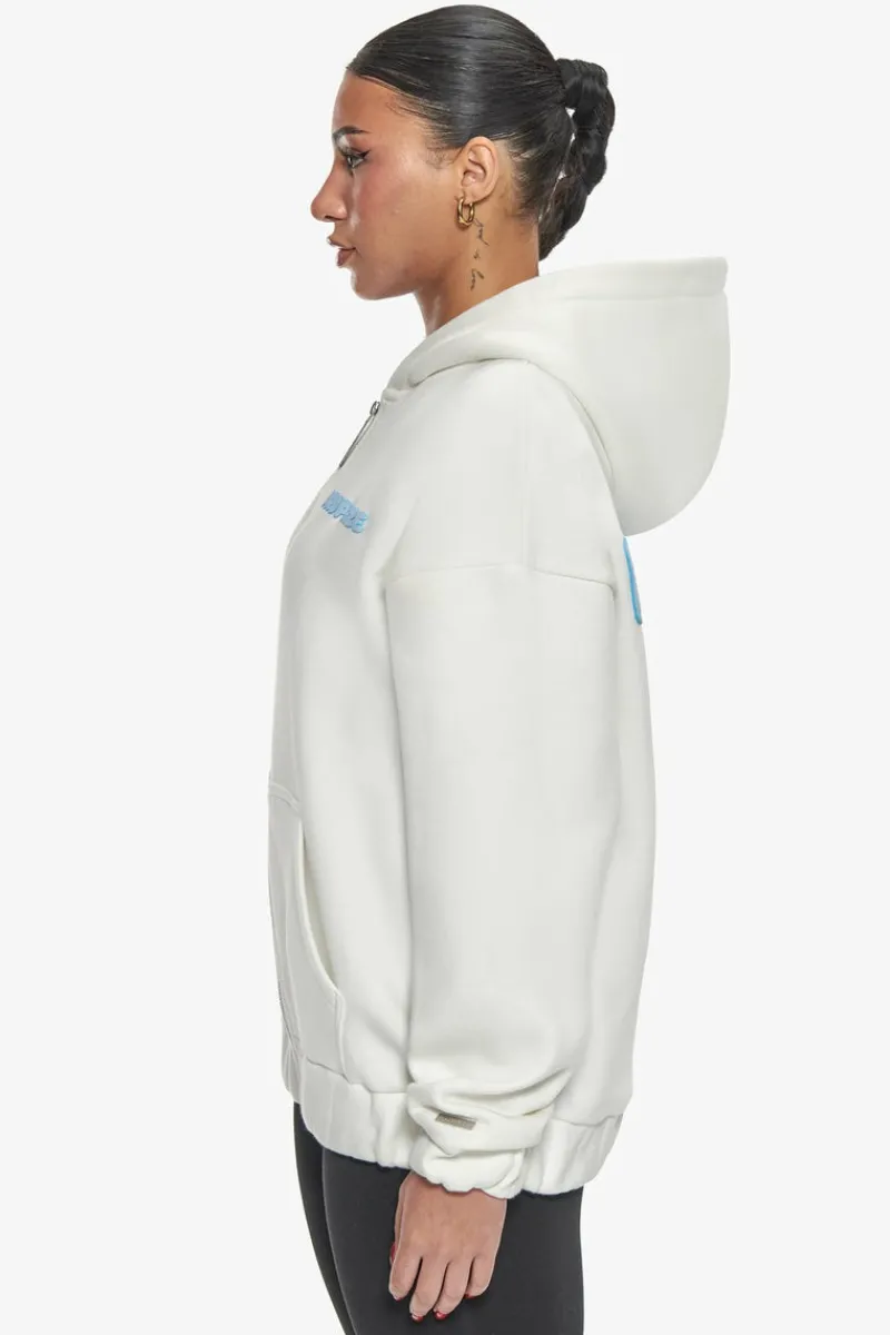Frauen<Dropsize Essential Crew Zip Hoodie Cream White