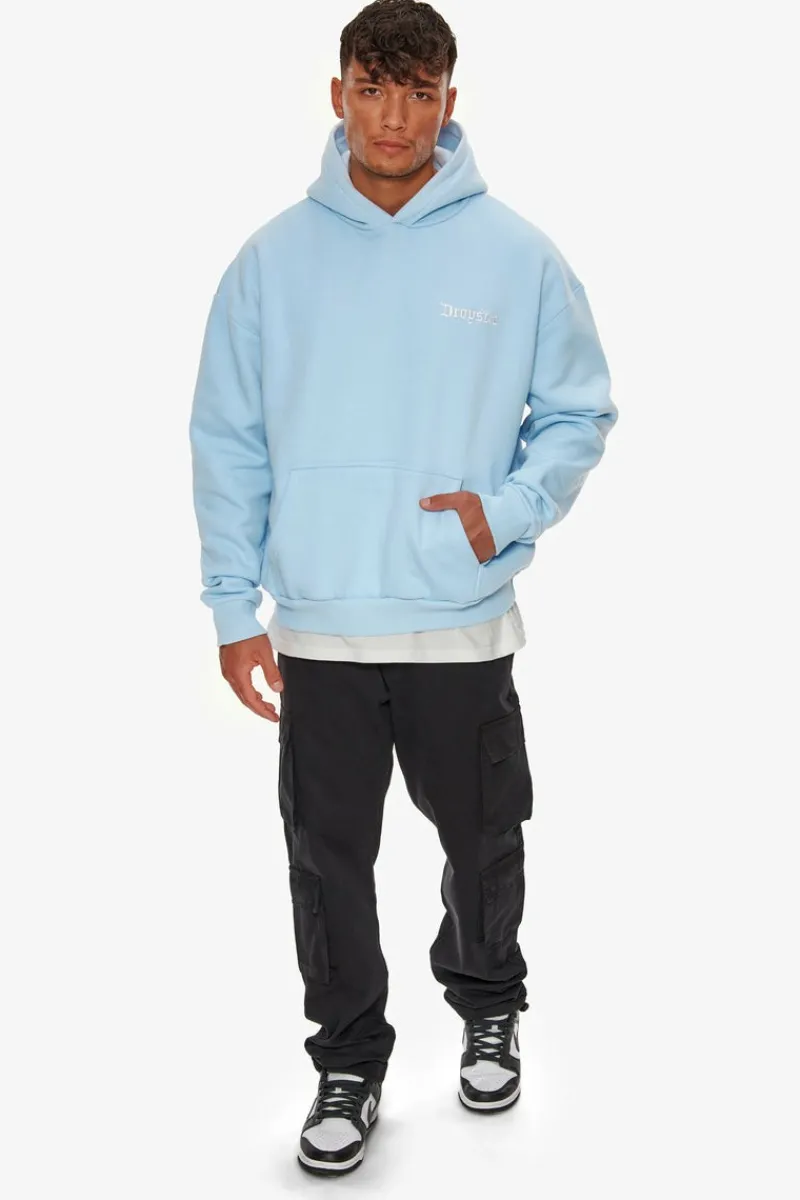 Hoodie<Dropsize Heavy Backlogo Hoodie Baby Blue / White