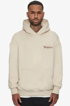 Hoodie<Dropsize Heavy Backlogo Hoodie Coconut Milk / Brown