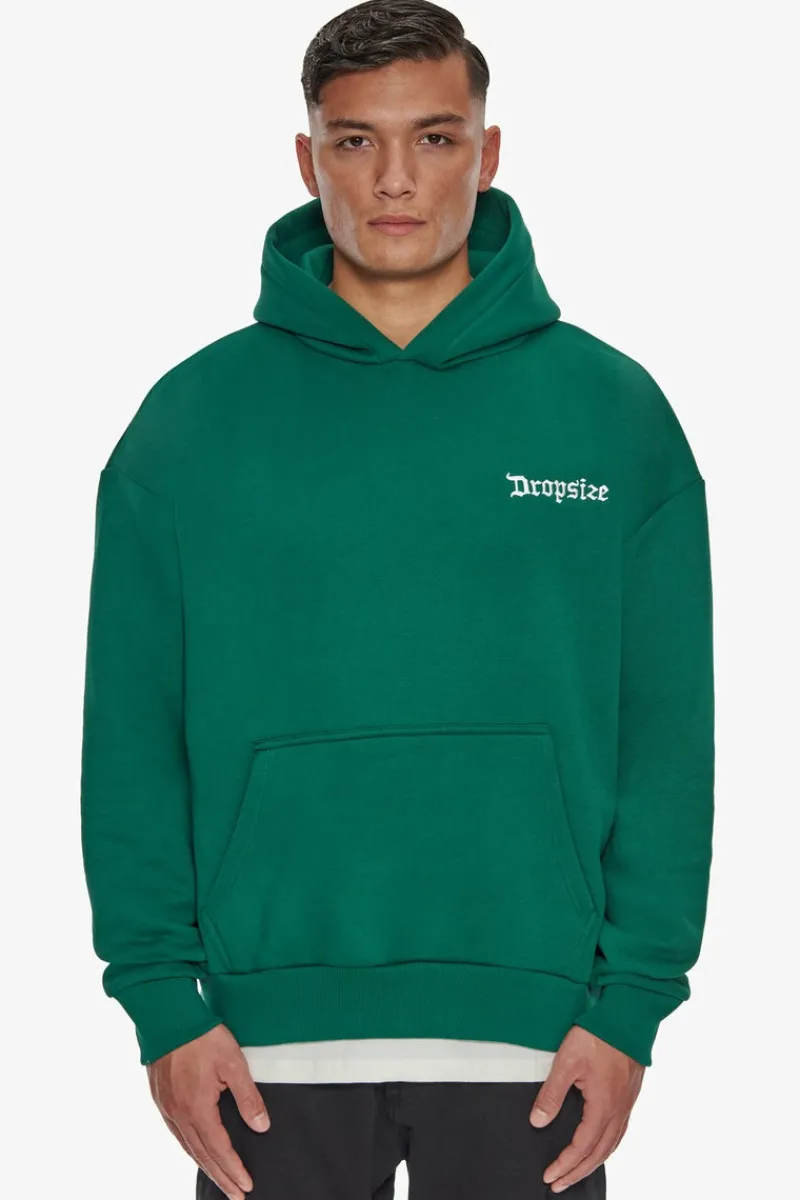 Hoodie<Dropsize Heavy Backlogo Hoodie Green / White