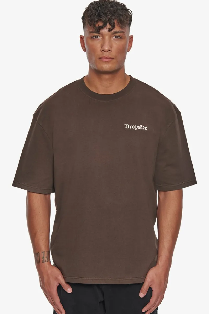T-Shirt<Dropsize Heavy Backlogo T-Shirt Chocolate Brown