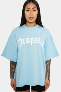 Frauen<Dropsize Heavy Big Logo T-Shirt Baby Blue