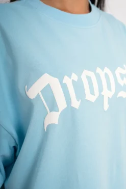 Frauen<Dropsize Heavy Big Logo T-Shirt Baby Blue
