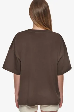 Frauen<Dropsize Heavy Big Logo T-Shirt Chocolate Brown