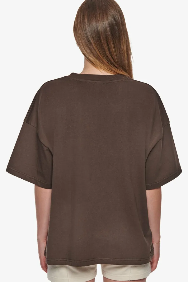 Frauen<Dropsize Heavy Big Logo T-Shirt Chocolate Brown