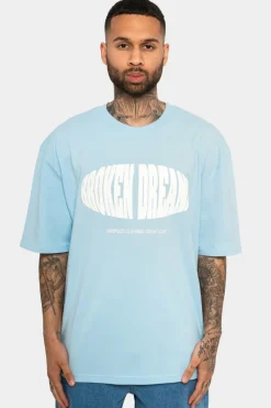 T-Shirt<Dropsize Heavy Broken Dreams T-Shirt Baby Blue