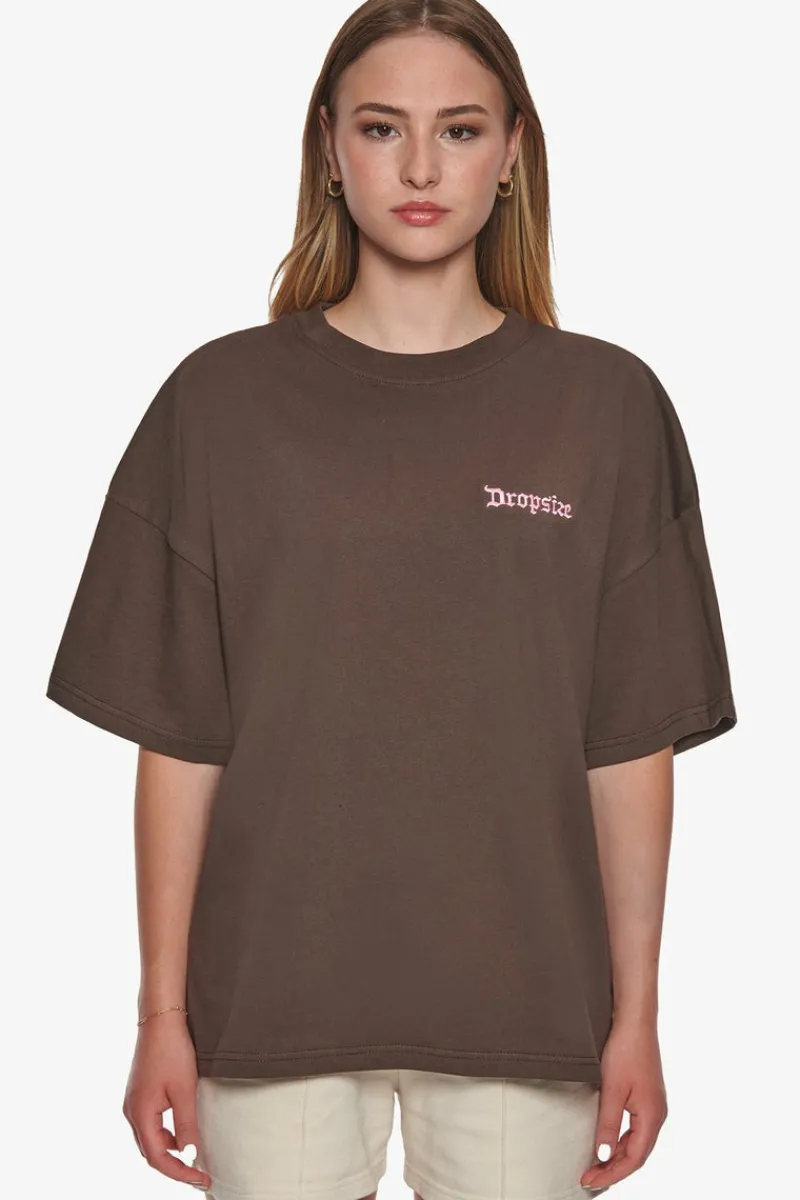 Frauen<Dropsize Heavy Broken Heart T-Shirt Chocolate Brown