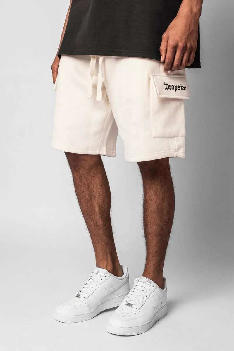 Shorts<Dropsize Heavy Cargo Sweat Short Cream White