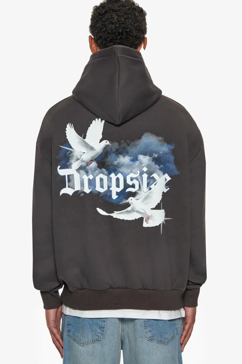 Hoodie<Dropsize Heavy Cloud Dove Hoodie Washed Black