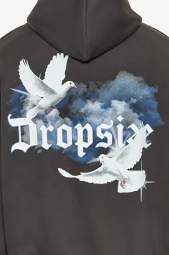 Hoodie<Dropsize Heavy Cloud Dove Hoodie Washed Black