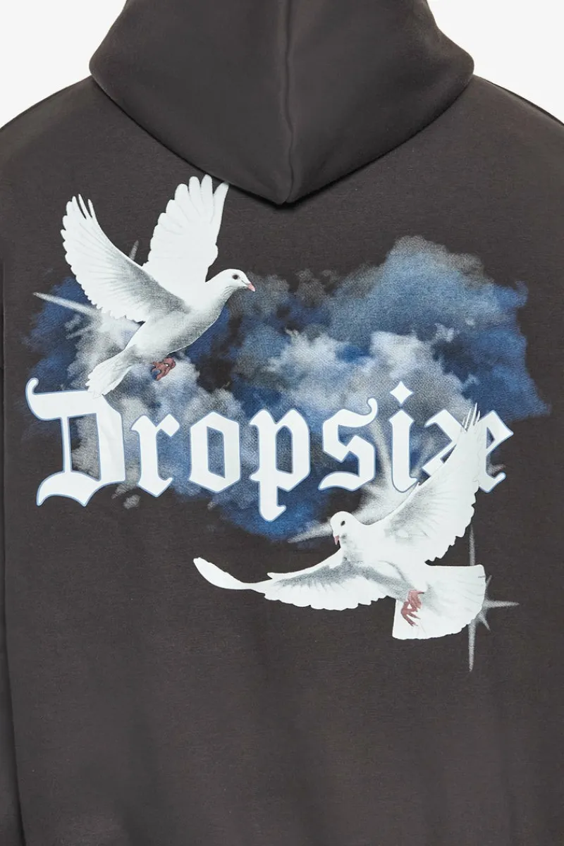 Hoodie<Dropsize Heavy Cloud Dove Hoodie Washed Black