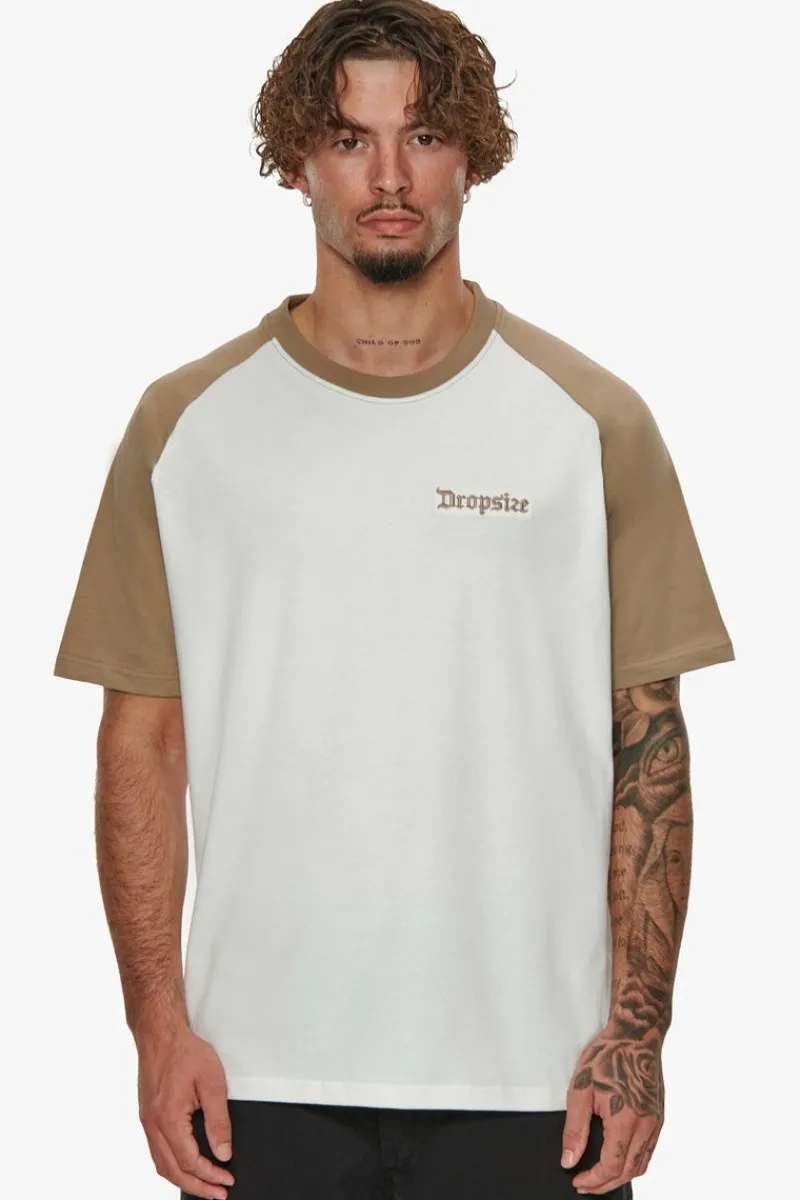 T-Shirt<Dropsize Heavy Coloured Arms T-Shirt Silvermink/ Cream