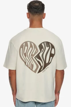 T-Shirt<Dropsize Heavy Crew Heart T-Shirt Coconut Milk