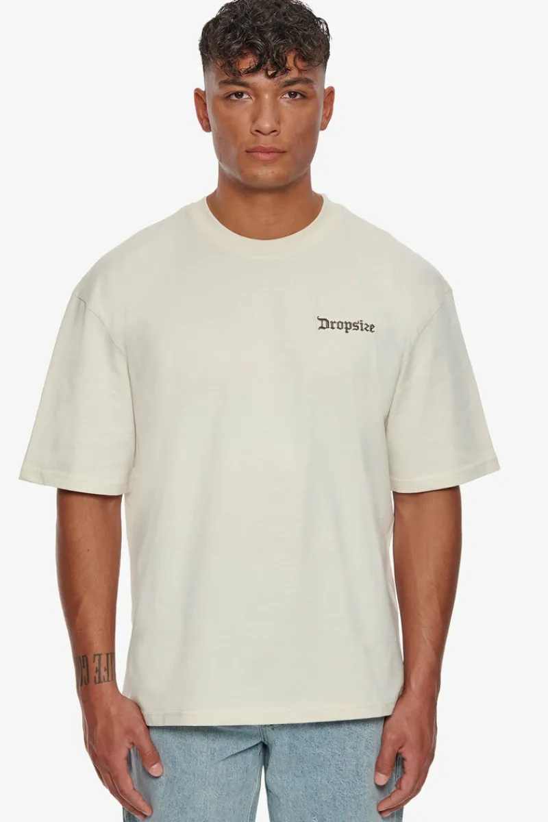 T-Shirt<Dropsize Heavy Crew Heart T-Shirt Coconut Milk