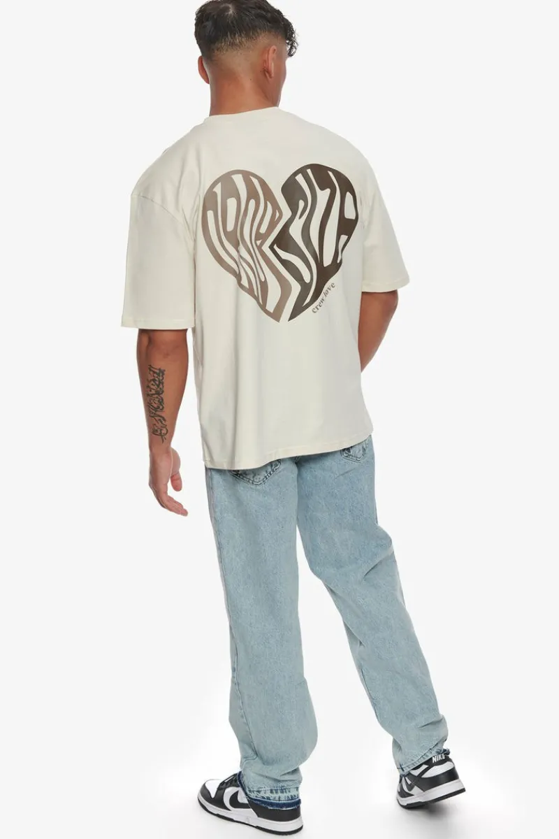 T-Shirt<Dropsize Heavy Crew Heart T-Shirt Coconut Milk