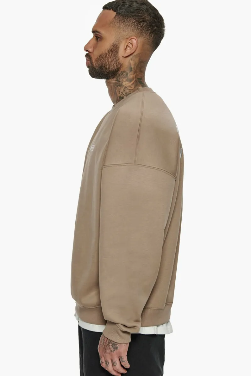 Sweater<Dropsize Heavy Crime Crewneck Sweater Silver Mink