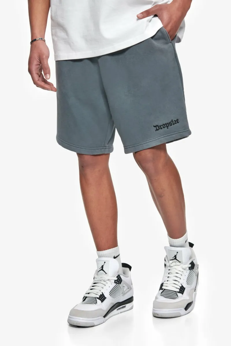 Shorts<Dropsize Heavy Embo Sweatshorts Washed Grey