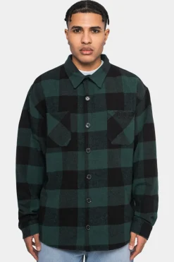 Jacken<Dropsize Heavy Flannel Jacket Black Green