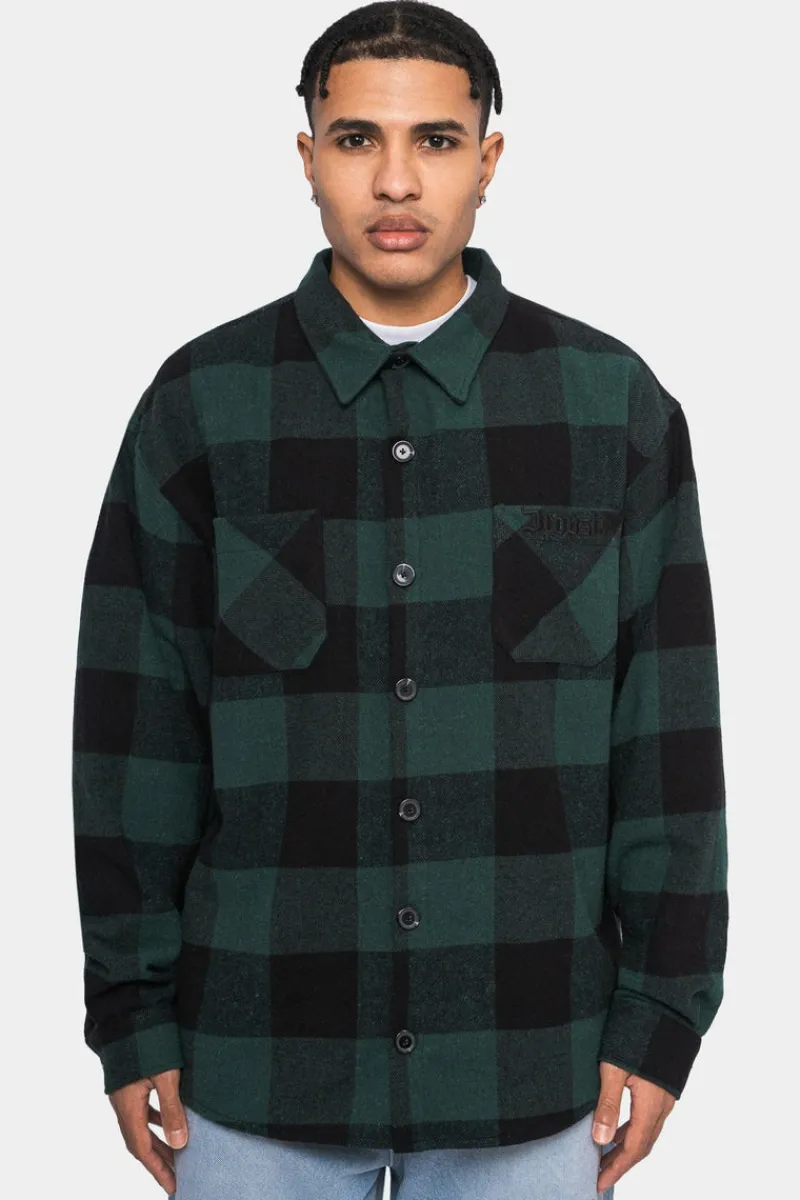 Jacken<Dropsize Heavy Flannel Jacket Black Green
