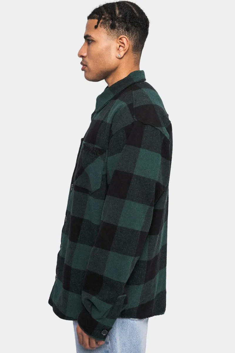 Jacken<Dropsize Heavy Flannel Jacket Black Green