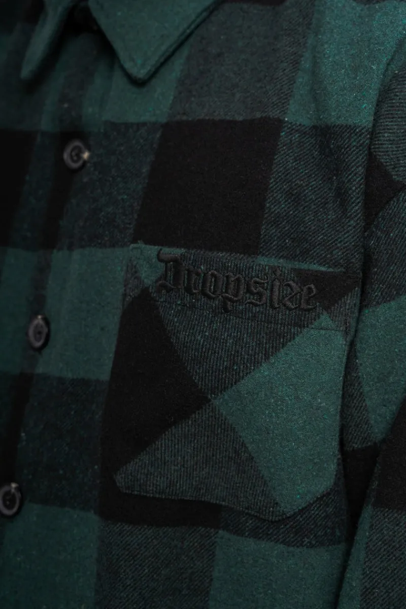 Jacken<Dropsize Heavy Flannel Jacket Black Green