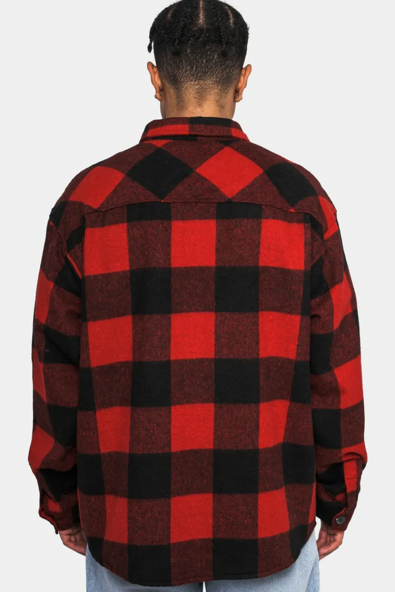 Jacken<Dropsize Heavy Flannel Jacket Black Red