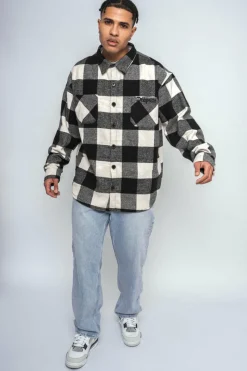 Jacken<Dropsize Heavy Flannel Jacket White Black