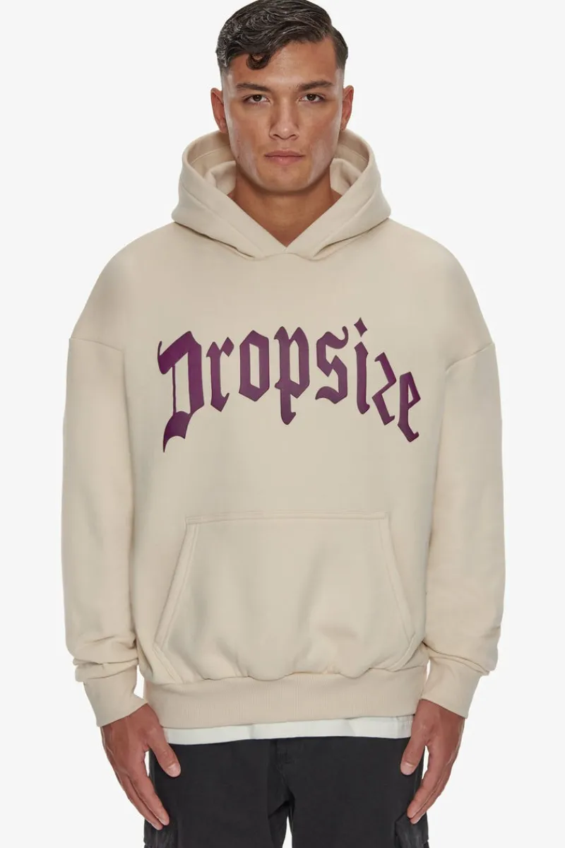 Hoodie<Dropsize Heavy Frontlogo Hoodie Coconut Milk / Grape