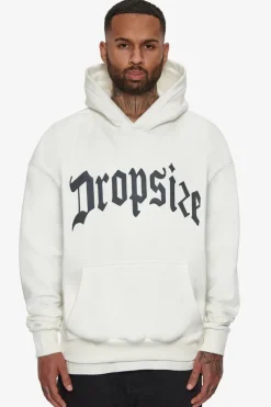 Hoodie<Dropsize Heavy Frontlogo Hoodie Cream / Grey