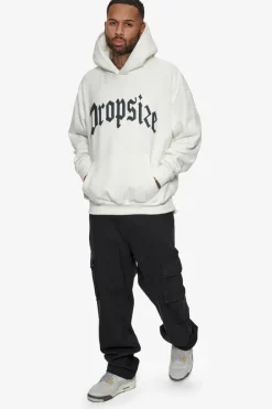 Hoodie<Dropsize Heavy Frontlogo Hoodie Cream / Grey