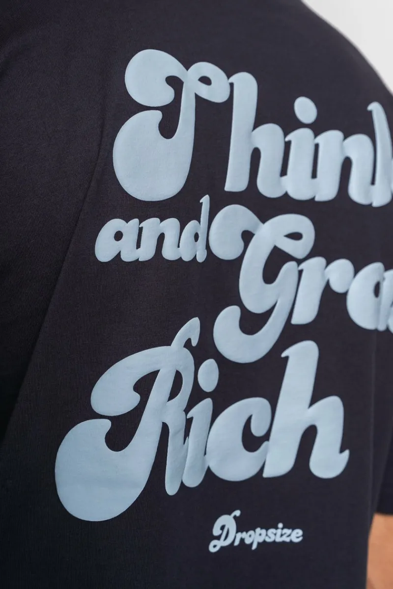 T-Shirt<Dropsize Heavy Grow Rich T-Shirt Navy
