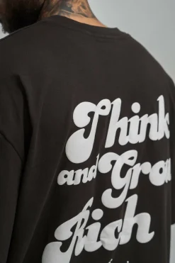 T-Shirt<Dropsize Heavy Grow Rich T-Shirt Washed Black