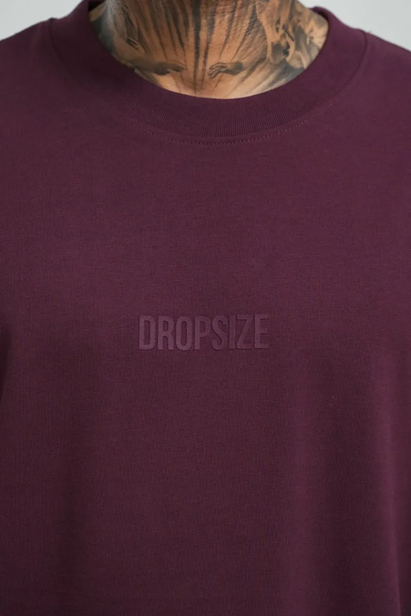 T-Shirt<Dropsize Heavy Hd Front Logo T-Shirt Grape Wine