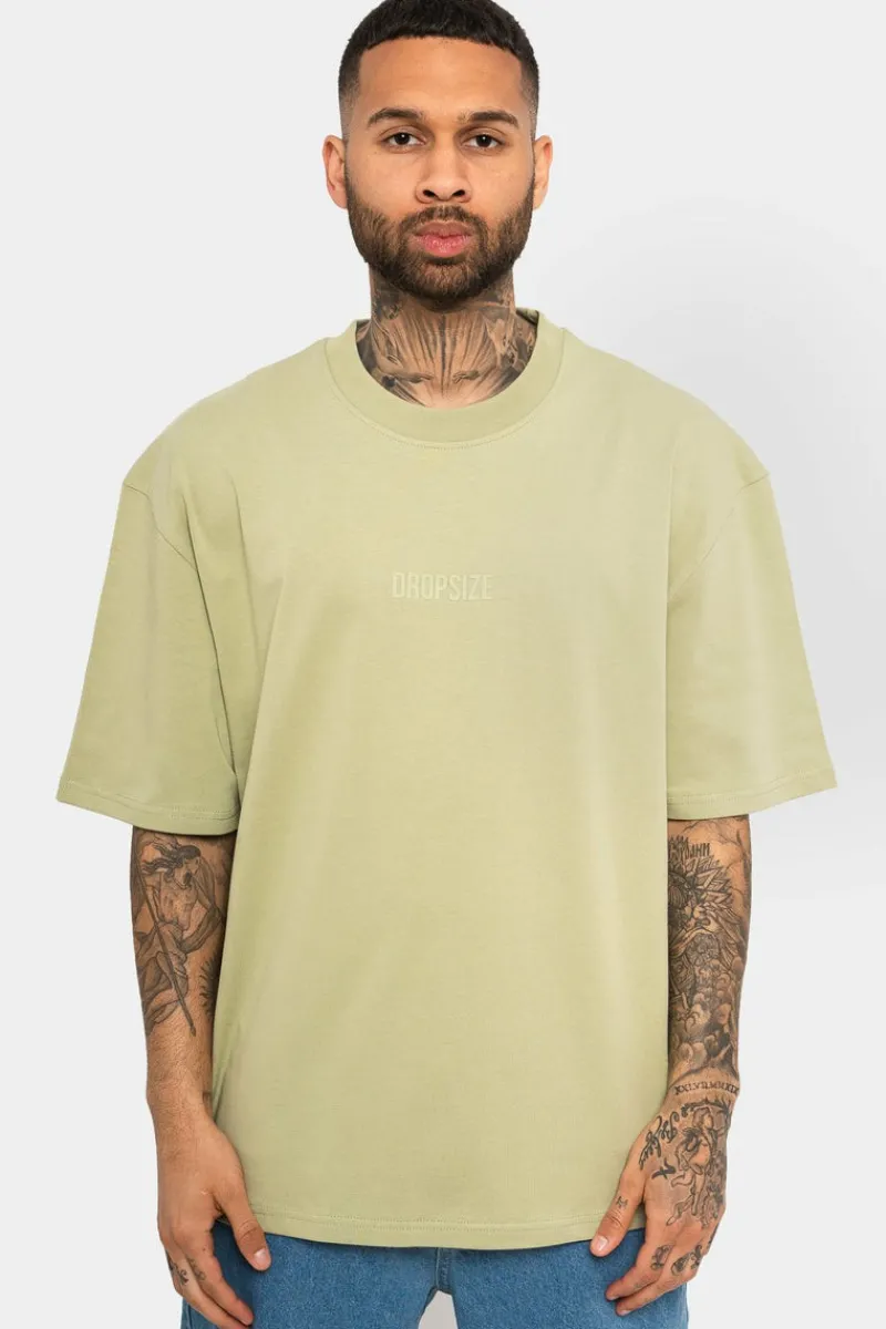 T-Shirt<Dropsize Heavy Hd Front Logo T-Shirt Pistachio