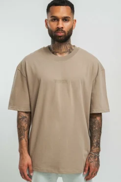 T-Shirt<Dropsize Heavy Hd Front Logo T-Shirt Weathered Teak