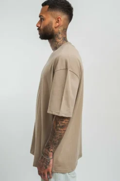 T-Shirt<Dropsize Heavy Hd Front Logo T-Shirt Weathered Teak