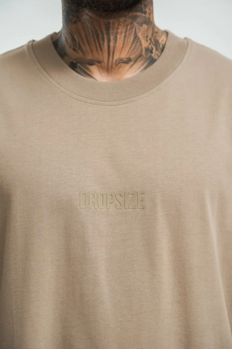 T-Shirt<Dropsize Heavy Hd Front Logo T-Shirt Weathered Teak
