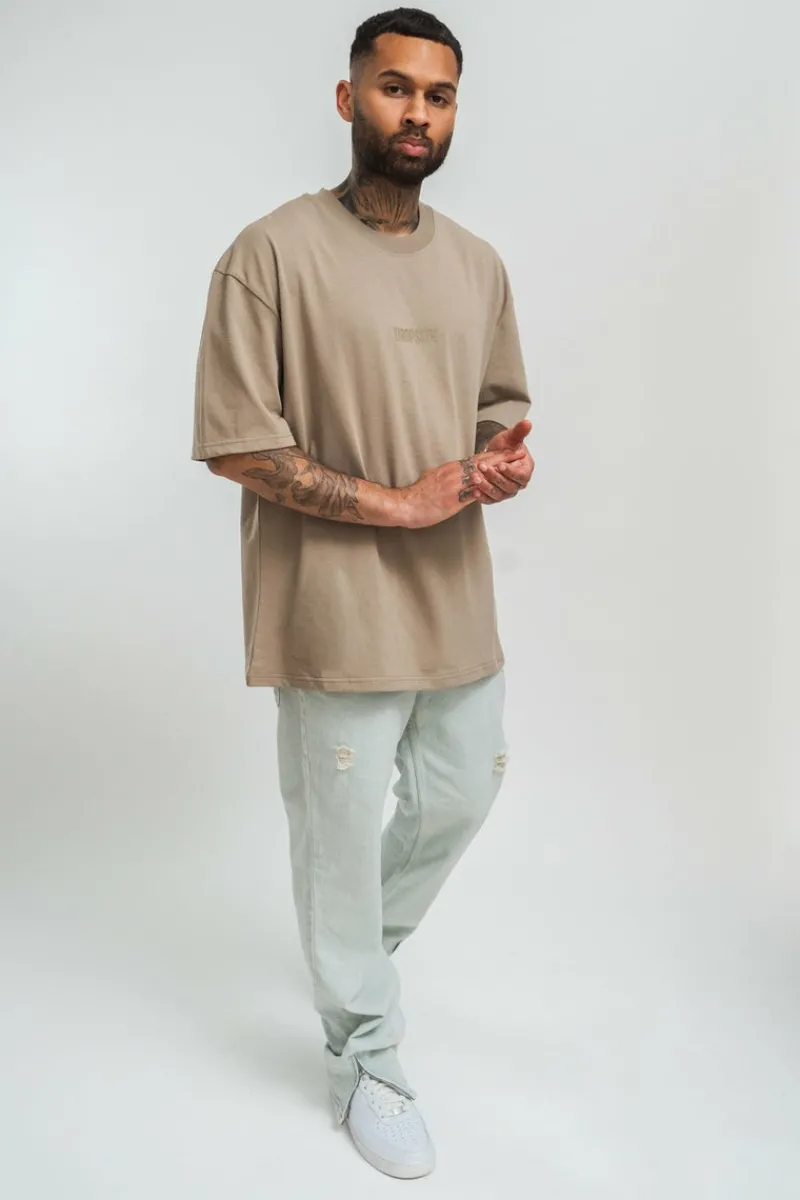 T-Shirt<Dropsize Heavy Hd Front Logo T-Shirt Weathered Teak