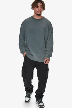 Sweater<Dropsize Heavy Longsleeve Washed Grey