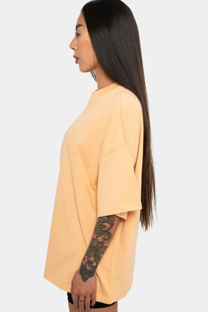 Frauen<Dropsize Heavy Middle Hd Print T-Shirt Washed Peach