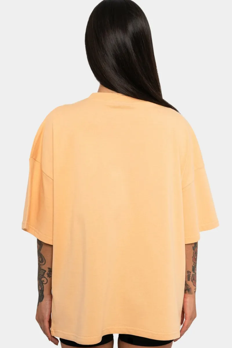Frauen<Dropsize Heavy Middle Hd Print T-Shirt Washed Peach