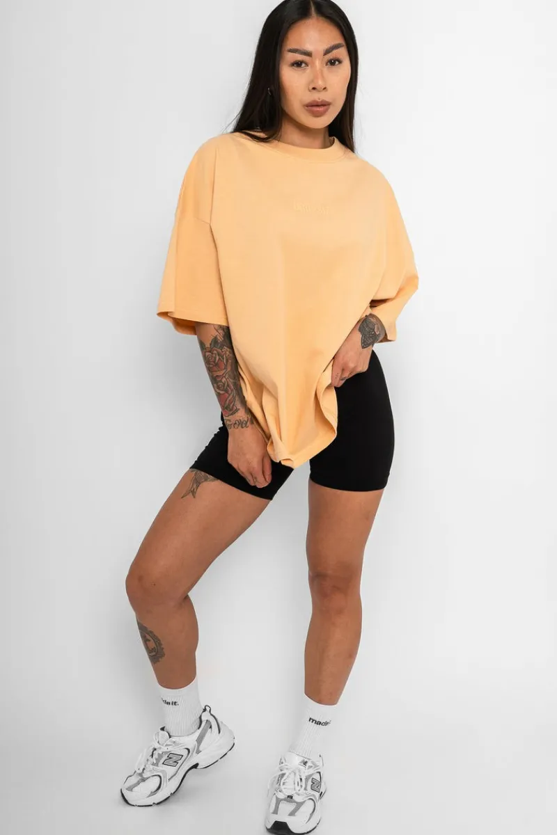 Frauen<Dropsize Heavy Middle Hd Print T-Shirt Washed Peach