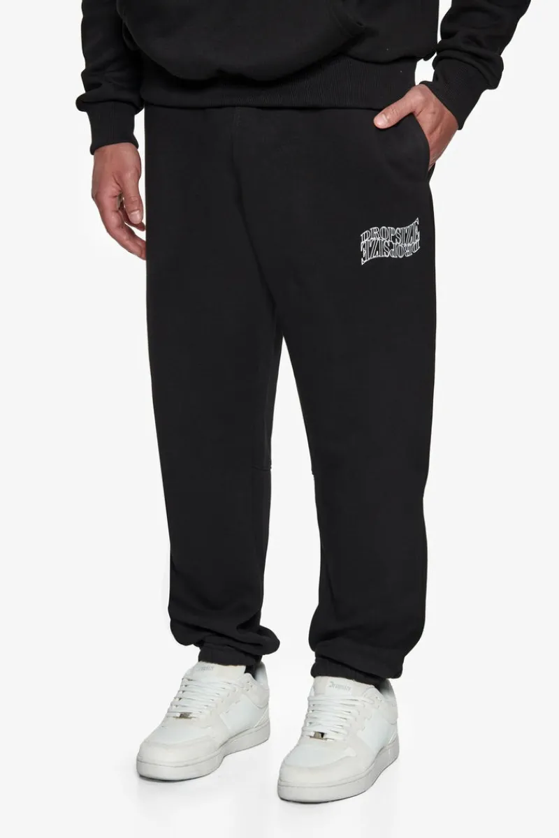 Jogging<Dropsize Heavy Mirrored Logo Jogger Black