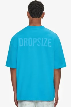 T-Shirt<Dropsize Heavy Overisze Hd Print T-Shirt River Blue